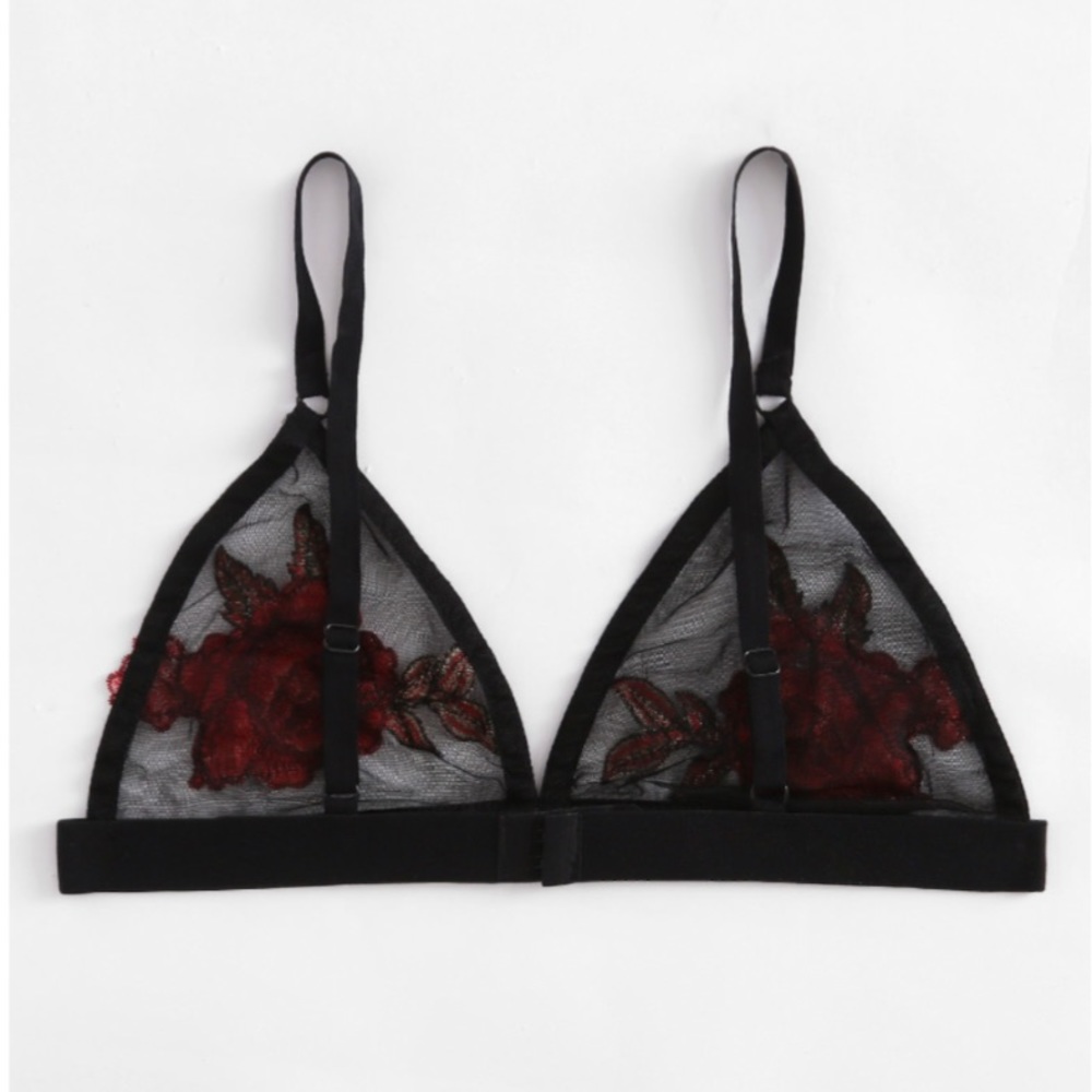 Rose Mesh Bralette Sale NWT 💥1 Left💥 - Picture 3 of 5